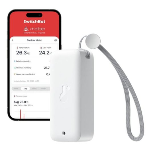 Higrómetro Inteligente SwitchBot W3400010 Wi-Fi IP65 Interior Exterior