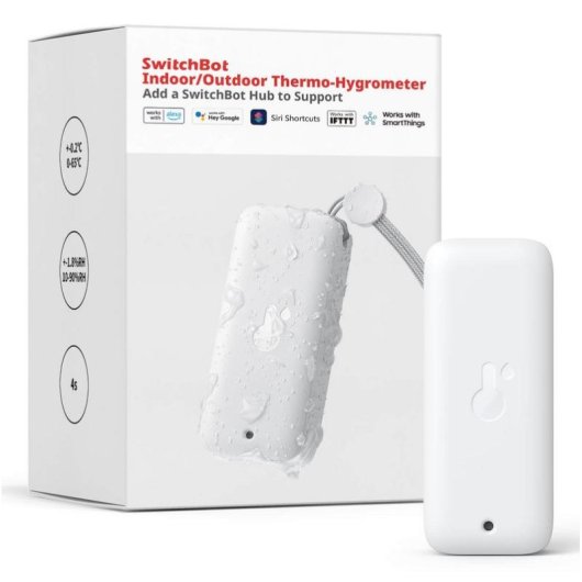 Higrómetro Inteligente SwitchBot W3400010 Wi-Fi IP65 Interior Exterior
