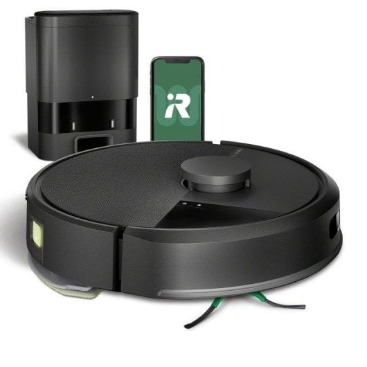 iRobot Roomba 105 Combo Robot Aspirador y Friegasuelos 7000Pa Negro + Base de Autovaciado + Pack  de 3 cepillos