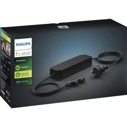 Fuente de alimentación Philips Hue exterior 100W IP67 compatible Alexa y Google