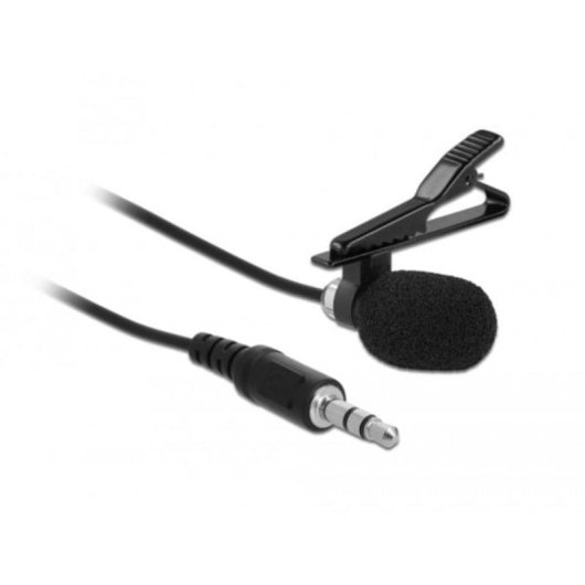 Microfone DeLOCK 66279 com fio omnidirecional com clipe e cabo 1,8 m