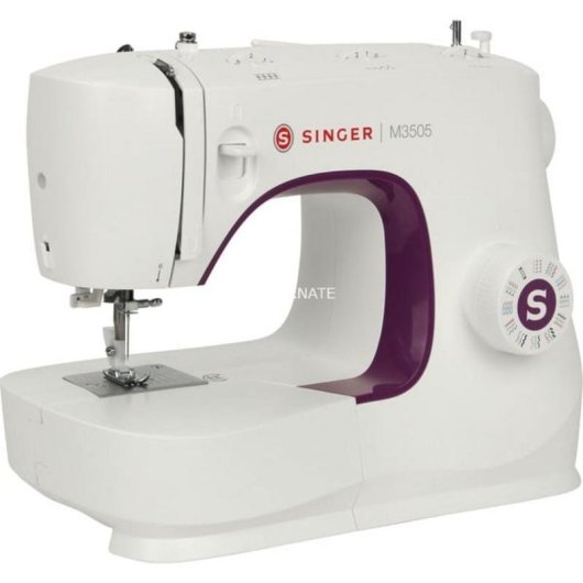 Máquina de coser Singer M3505 semiautomática blanca 32 programas de costura