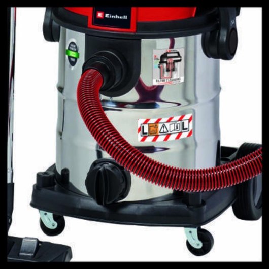 Aspiradora de tambor Einhell TE-VC 2025 SACL 2200W 25L HEPA Seco y húmedo rojo/acero