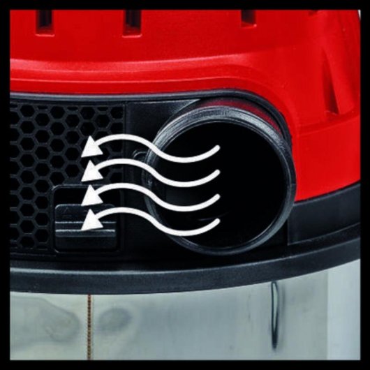 Aspiradora de tambor Einhell TE-VC 2025 SACL 2200W 25L HEPA Seco y húmedo rojo/acero