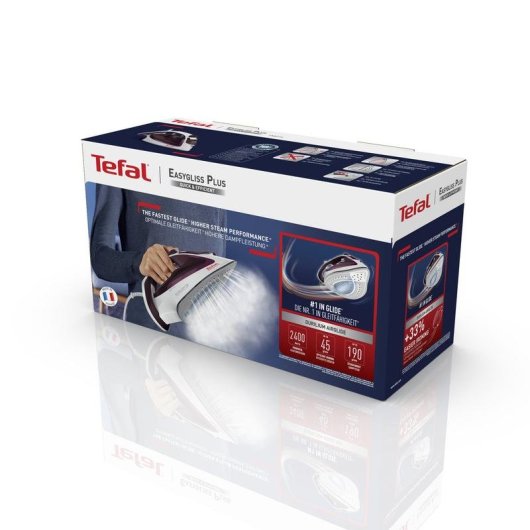 Bügeleisen Tefal EasyGliss Plus FV5714 Dampf-Trocken Sohle Durilium 2400 W