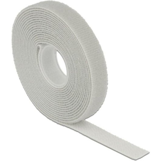 Klettverschluss-Band DeLOCK 18275 Grau 13 mm 3 m