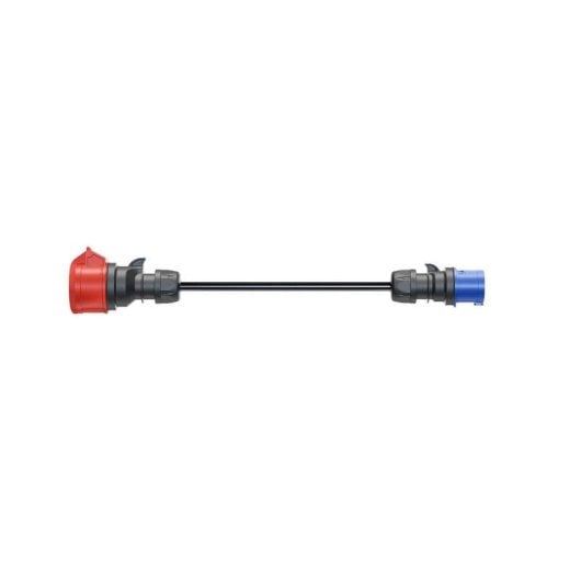 Adaptador go-e para Gemini flex 11 kW, CEE rojo trifásico 16A a CEE azul 16A