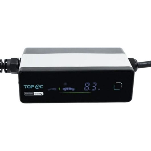 Wallbox Portative Shelly TopAC 11 kW Type 2 16 A 5 m Noir