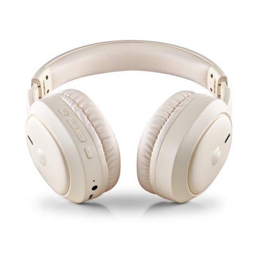 Auriculares NGS Artica Tempest inalámbricos Bluetooth con micrófono y plegables beige