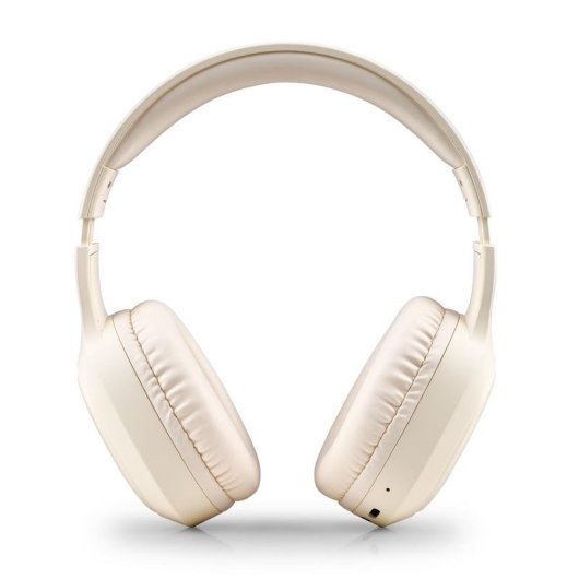 Auriculares NGS Artica Tempest inalámbricos Bluetooth con micrófono y plegables beige
