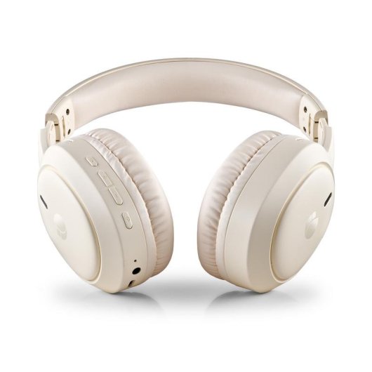 Auriculares NGS Artica Tempest inalámbricos Bluetooth con micrófono y plegables beige