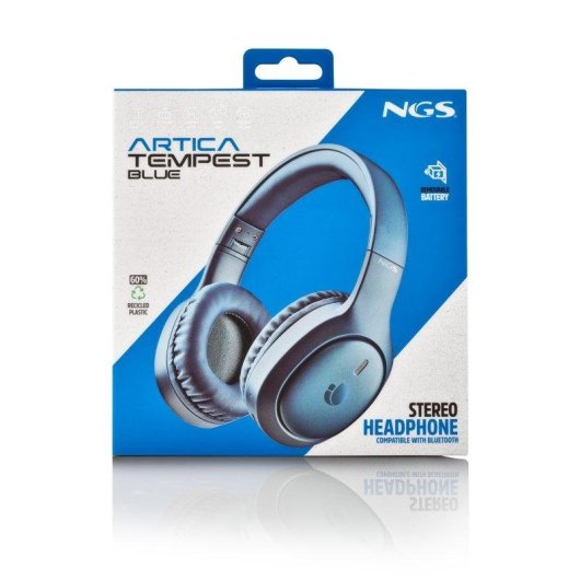 Auriculares NGS Artica Tempest Blue inalámbricos Bluetooth con micrófono y plegables