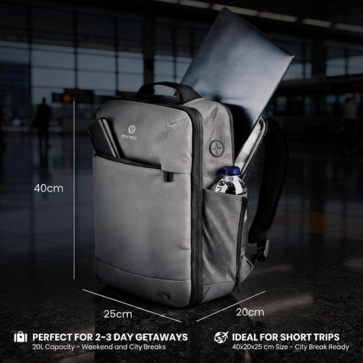 Mochila Expansible NGS Monray Sacks Horizon para Portátiles hasta 14" Impermeable Gris