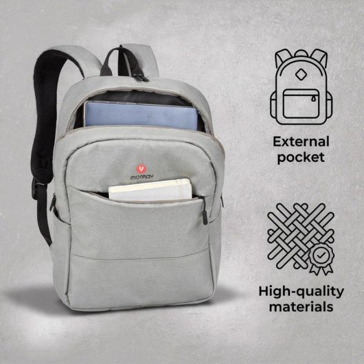 Mochila NGS Monray Sacks Venture para Portátiles hasta 15.6" Gris