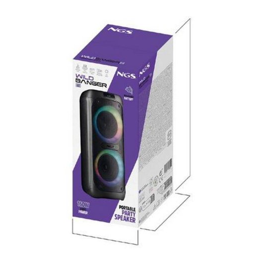 Altoparlanti NGS Wildbanger 2 Bluetooth 160W TWS USB TF AUX RGB