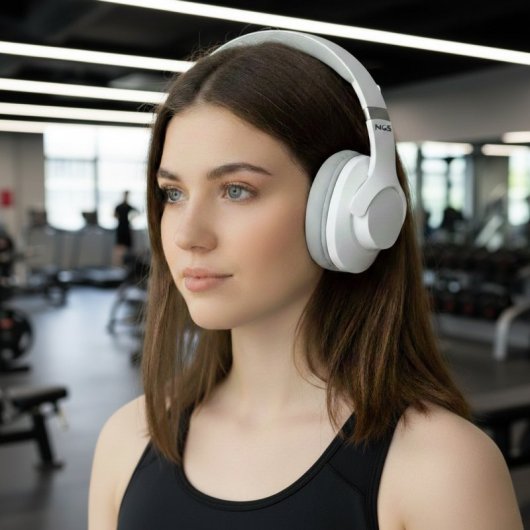 NGS Artica Storm Bluetooth 5.4 kabellose Over-Ear Kopfhörer ANC faltbar weiß