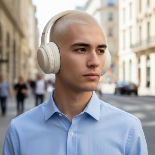 NGS Artica Glacier kabellose Bluetooth 5.4 Over-Ear Kopfhörer beige 75 Stunden