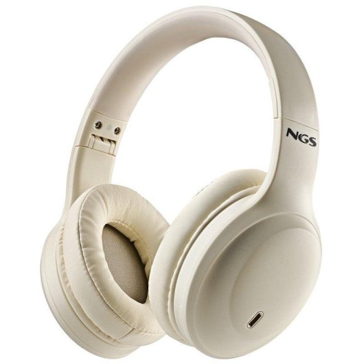 NGS Artica Glacier kabellose Bluetooth 5.4 Over-Ear Kopfhörer beige 75 Stunden