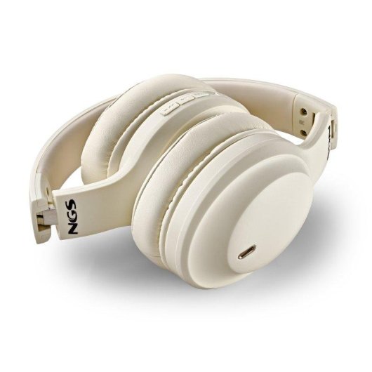 NGS Artica Glacier kabellose Bluetooth 5.4 Over-Ear Kopfhörer beige 75 Stunden
