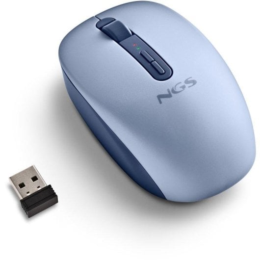 Mouse NGS Wireless Dual Bluetooth 5.2 1600DPI Silenzioso Blu