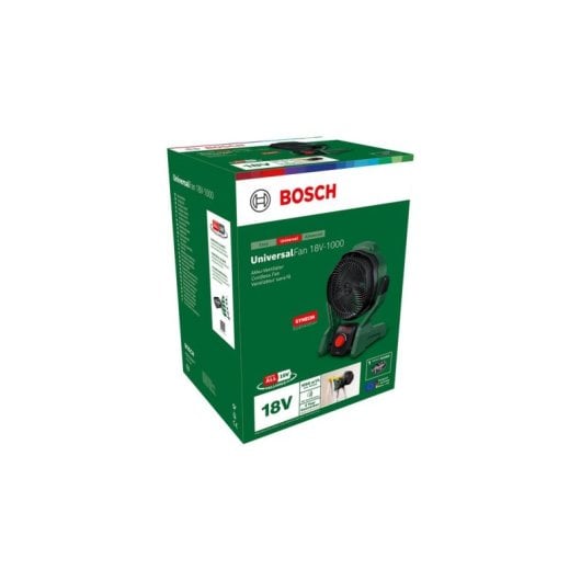 Ventilador Industrial Inalámbrico Bosch UniversalFan 18V-1000 1000 m³/h 3 Velocidades Cabezal Inclinable