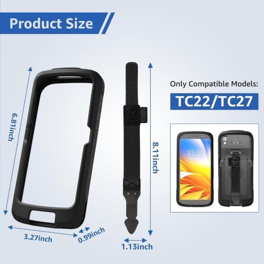Funda protectora Zebra SG-TC2L-BOOT-01 para TC22/TC27 con correa y cristal