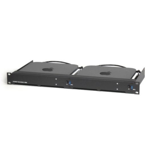 Kit di montaggio Sonnet RackMac mini per rack 1U, Nero