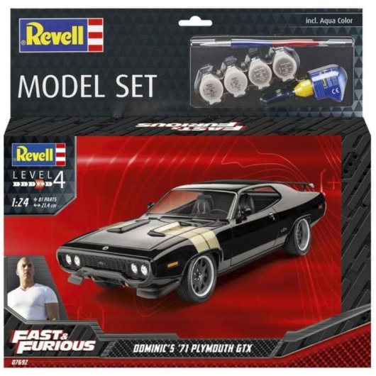 Modello Revell Plymouth GTX 1971 Scala 1:24 Kit di Costruzione Auto