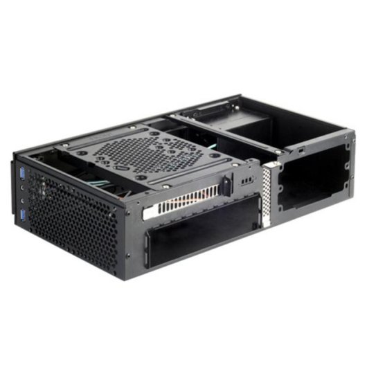 Carcasa SilverStone SST-ML06B Mini-ITX negra con aluminio y soporte SFX
