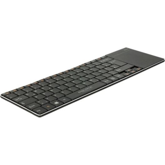 Teclado DeLOCK 12454 alámbrico con touchpad y 80 teclas alemán negro