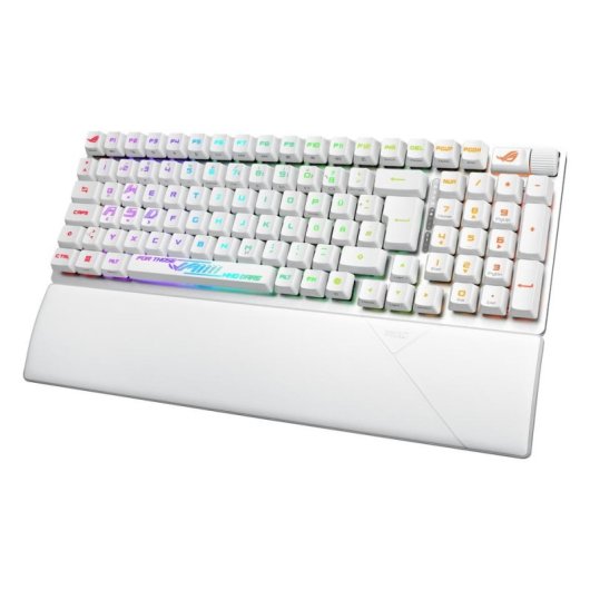 Teclado ASUS ROG Strix Scope II 96 RX óptico inalámbrico y alámbrico blanco