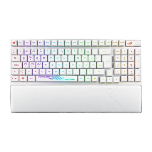 Teclado ASUS ROG Strix Scope II 96 RX óptico inalámbrico y alámbrico blanco