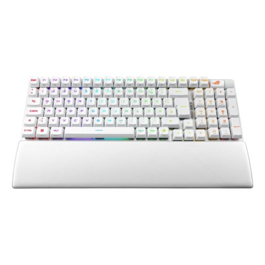 Teclado ASUS ROG Strix Scope II 96 RX óptico inalámbrico y alámbrico blanco