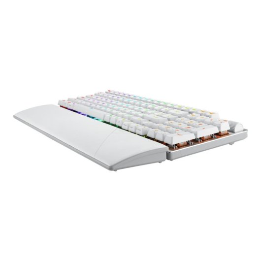 Teclado ASUS ROG Strix Scope II 96 RX óptico inalámbrico y alámbrico blanco