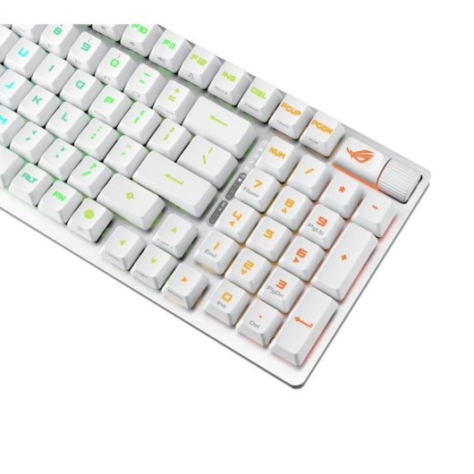 Teclado ASUS ROG Strix Scope II 96 RX óptico inalámbrico y alámbrico blanco