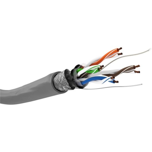 Cable de red Goobay Cat5e S/FTP 100 m gris