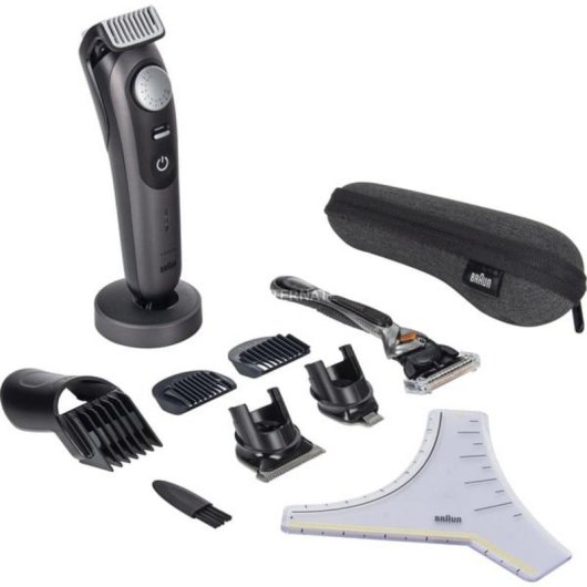 Haarschneider Braun BeardTrimmer 9 BT9421 Kabellos 180min 40 Längen 3 Aufsätze Wasserdicht
