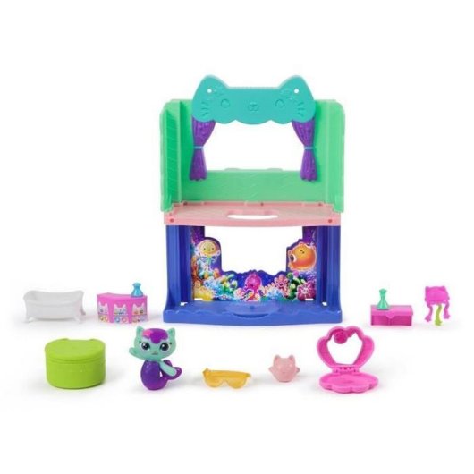 Set de Brinquedos Gabby's Dollhouse Banho de Siregata com Figura Gatirena e Acessórios