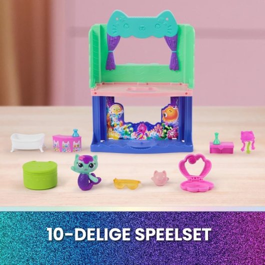 Set de Brinquedos Gabby's Dollhouse Banho de Siregata com Figura Gatirena e Acessórios