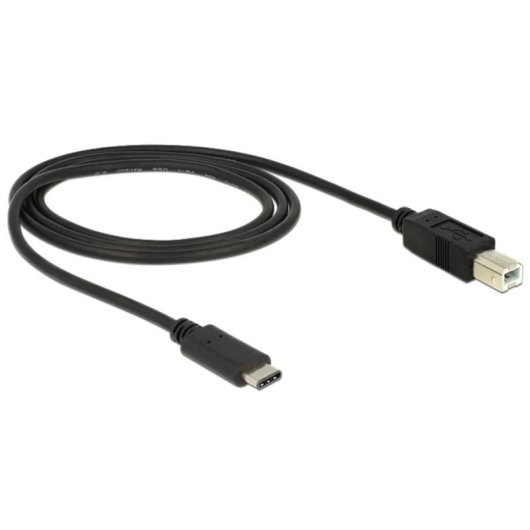 Cable USB DeLOCK 83601 1 m USB 2.0 USB C a USB B Negro
