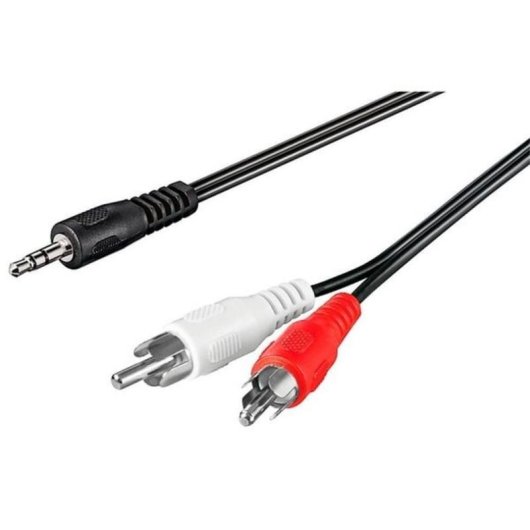 Audiokabel Goobay 3,5mm Stecker zu 2 x RCA Stecker 1,5 m schwarz