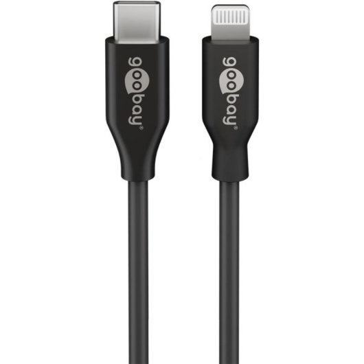 Cable Goobay 2 m Lightning a USB C Negro