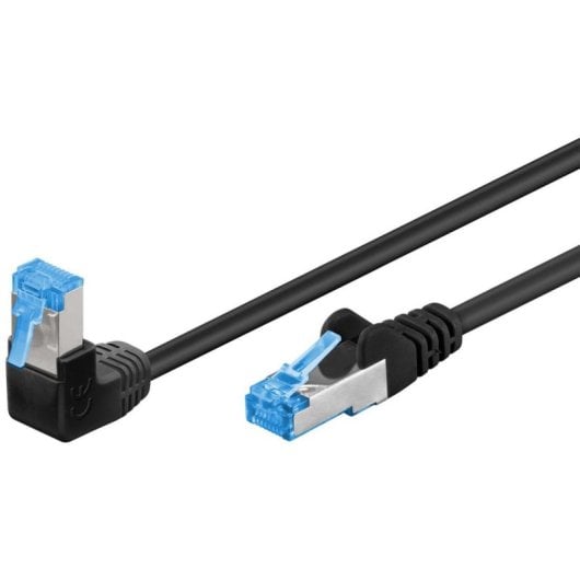 Cable de red Goobay 51557 1 m Cat6a S/FTP RJ-45 Negro/Azul