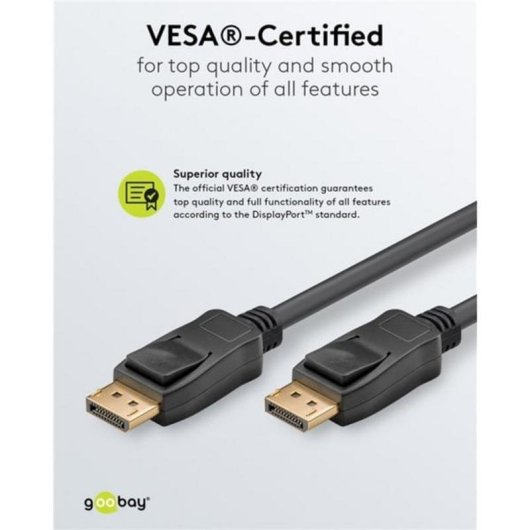 Cavo DisplayPort 1.4 Goobay 74779 3 m Maschio a Maschio 8K