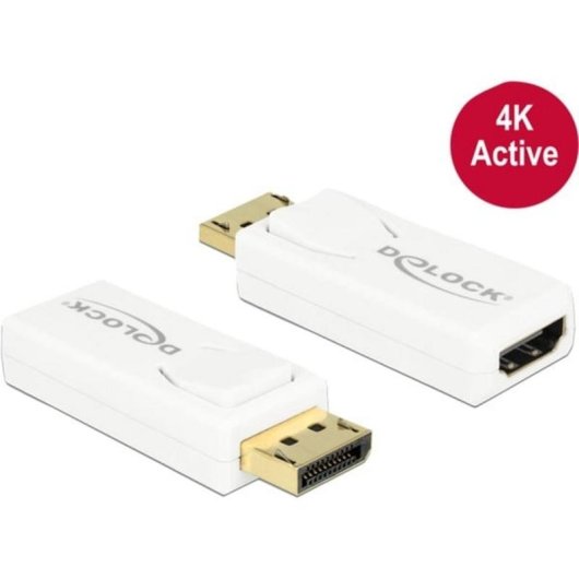 Adaptador DisplayPort 1.2 para HDMI DeLOCK Branco