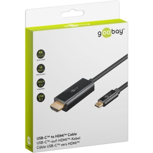 Adattatore USB-C verso HDMI Goobay 75697 2 m 4K 60 Hz