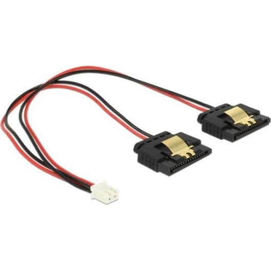 Cable de alimentación interna DeLOCK 0,2 m Molex 2-pin a 2x SATA 15-pin
