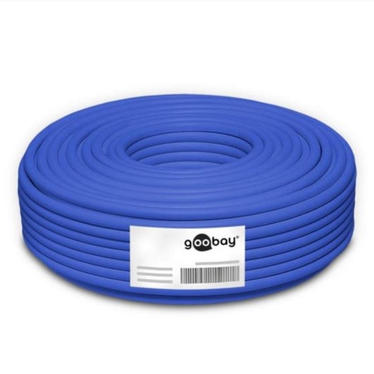 Netzwerkkabel Goobay 75716 Cat7a 50 m F/FTP Blau