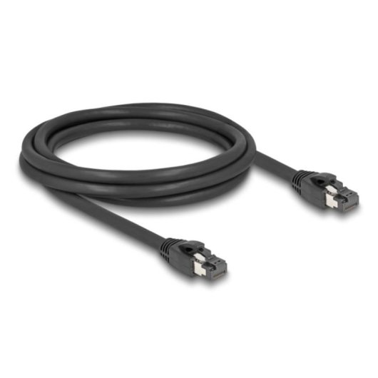 Cable de red Delock RJ45 Cat.8.1 S/FTP 2 m hasta 40 Gbps negro