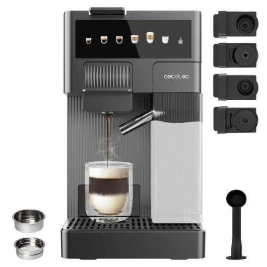 Cecotec FreeStyle Latte Cafetera Espresso + Tapo P100 Mini Smart Wifi Enchufe Inteligente 2 Unidades
